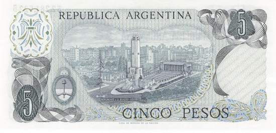 Argentinien p294b  5 Pesos 1974